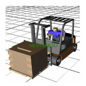 3D Fork Truck Pallet Movement